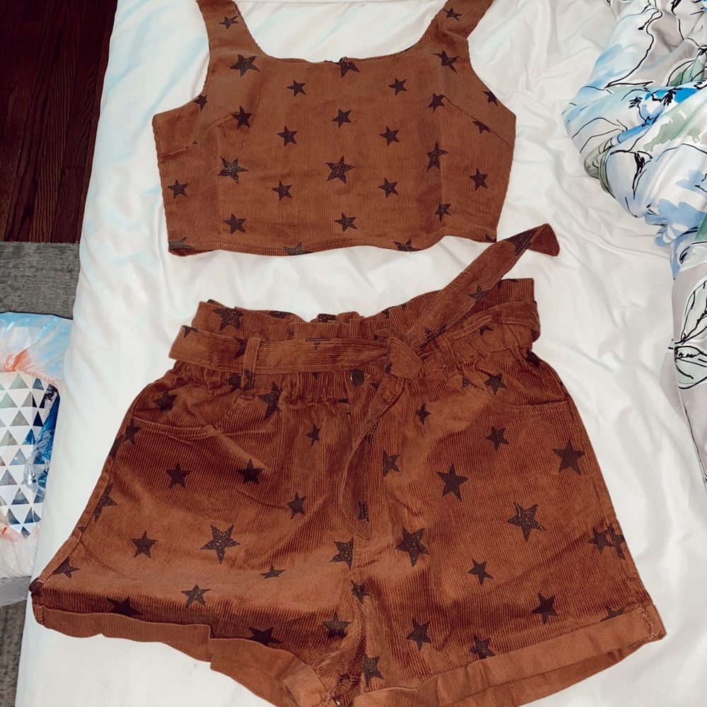 Two piece velvet star set